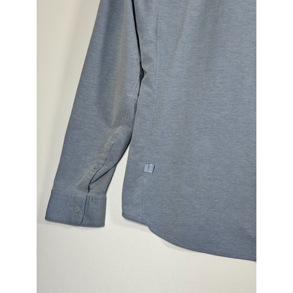Lululemon Oxford Shirt Mens Blue‎ Long Sleeve Button Front Pocket Minimalist - Picture 8 of 16